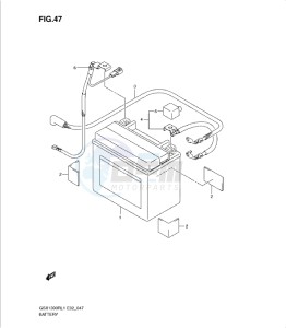 GSX1300R drawing BATTERY (GSX1300RL1 E24)