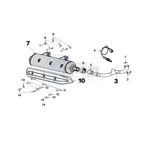 CITYSTAR 125 LC drawing EXHAUST