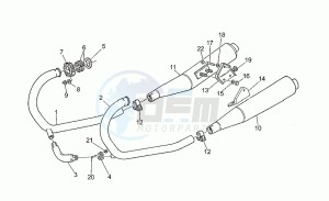 Nevada 350 Club Club drawing Exhaust unit