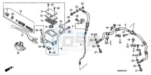 TRX250XA Australia - (U) drawing FR. BRAKE MASTER CYLINDER