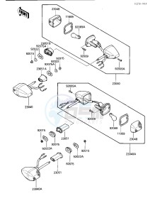 ZX 600 B [NINJA 600RX] (B1) [NINJA 600RX] drawing TURN SIGNALS