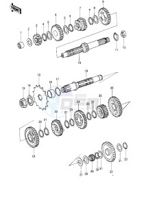 KE 250 B (B1-B3) drawing TRANSMISSION