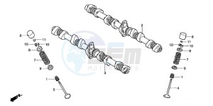 CB1300SA CB1300SUPERBOLD'OR drawing CAMSHAFT/VALVE