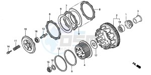 CBR600F4 drawing CLUTCH (2)