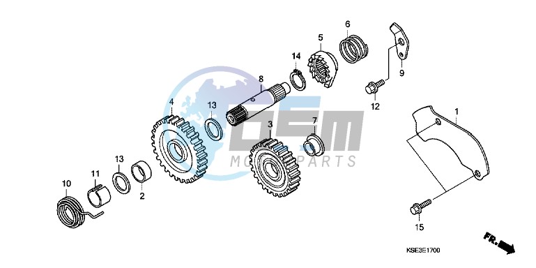 KICK STARTER SPINDLE