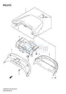 AN400 (E3-E28) Burgman drawing REAR SPOILER (AN400SK5 SK6)