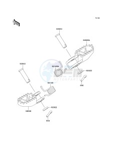 KX 65 A (A6) A6 drawing FOOTRESTS