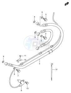 GSF1200 (E2) Bandit drawing REAR BRAKE HOSE (GSF1200SAV SAW SAX SAY)