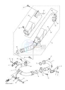 YZ250F (1SM5 1SM6 1SM7 1SM8) drawing EXHAUST