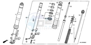 CBR600RAA F / CMF drawing FRONT FORK