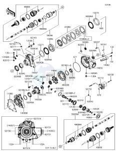 BRUTE FORCE 750 4x4i EPS KVF750GHF EU drawing Drive Shaft-Front