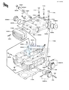 KZ 305 B [CSR BELT] (B1) [CSR BELT] drawing CYLINDER HEAD COVERS