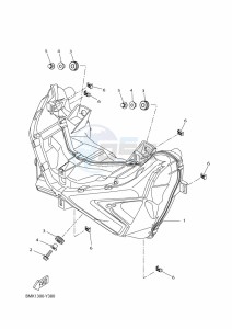 YP125RA XMAX 125 (BMJ1) drawing HEADLIGHT