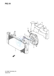 DL1000 (E3-E28) V-Strom drawing RADIATOR