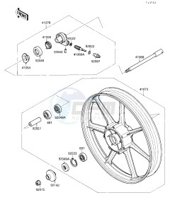 VN 1500 A [VULCAN 88] (A1-A5) [VULCAN 88] drawing FRONT HUB-- &NAMIJA001440- -