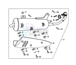 FIDDLE II 50 25KMH OLD ENGINE drawing EXHAUST