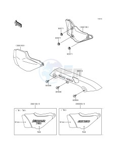 ZR 750 C [ZEPHYR 750] (C1-C3) [ZEPHYR 750] drawing SIDE COVER_CHAIN CASE