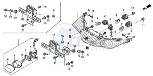 VFR800 drawing REAR COMBINATION LIGHT (CM,U)