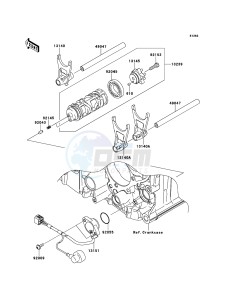 1400GTR_ABS ZG1400CCF FR GB XX (EU ME A(FRICA) drawing Gear Change Drum/Shift Fork(s)