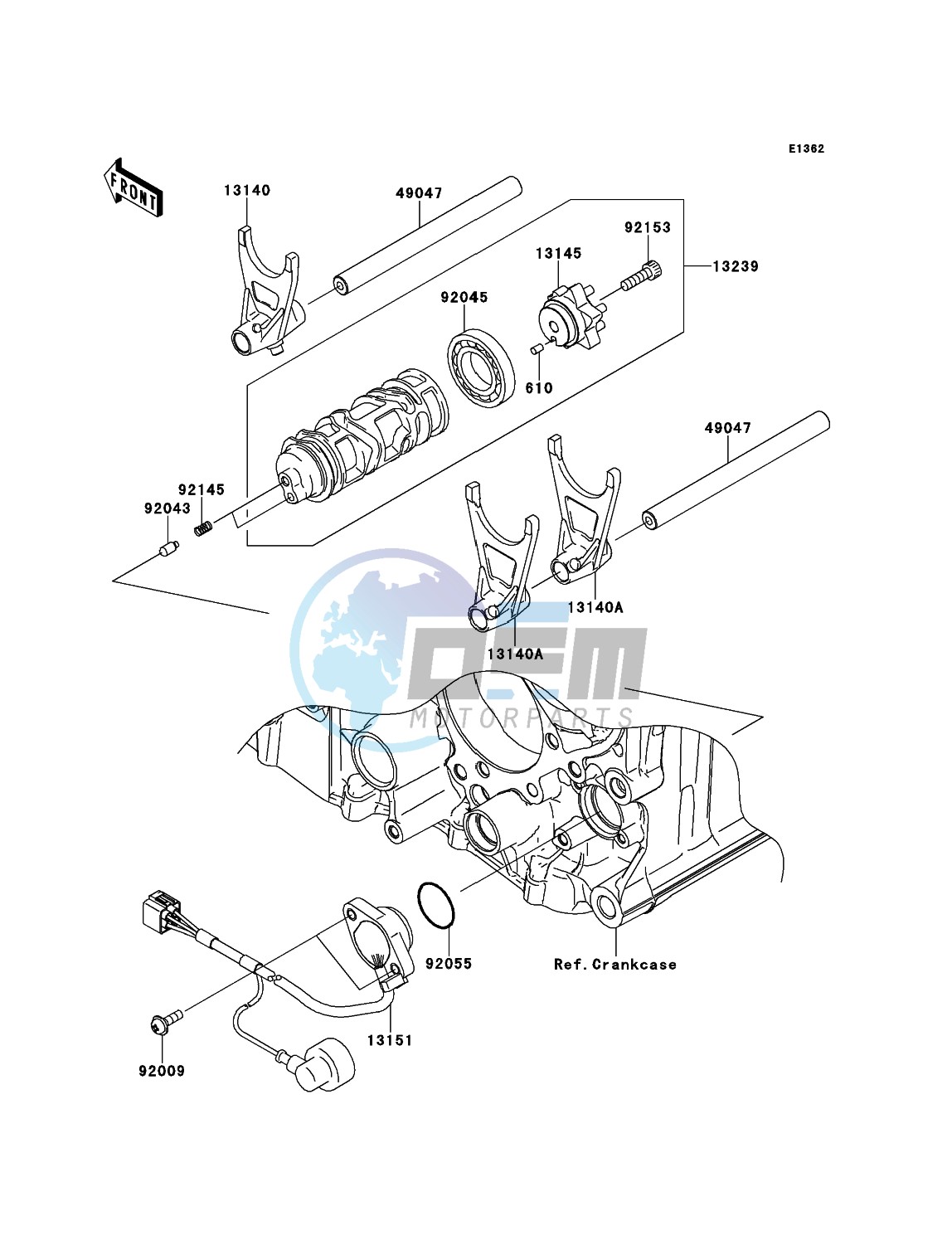 Gear Change Drum/Shift Fork(s)