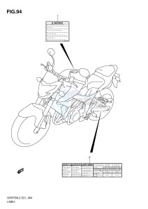 GSR750 (E21) drawing LABEL (GSR750L2 E24)