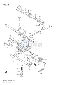 GZ250 (P3) drawing GEAR SHIFTING