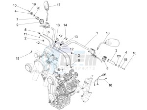 California 1400 Touring ABS USA-CND 1380 drawing Handlebar - Controls