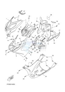 NS50N AEROX NAKED (1PL3 1PL3 1PL3) drawing LEG SHIELD