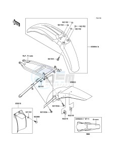 KX250 KX250R6F EU drawing Fenders