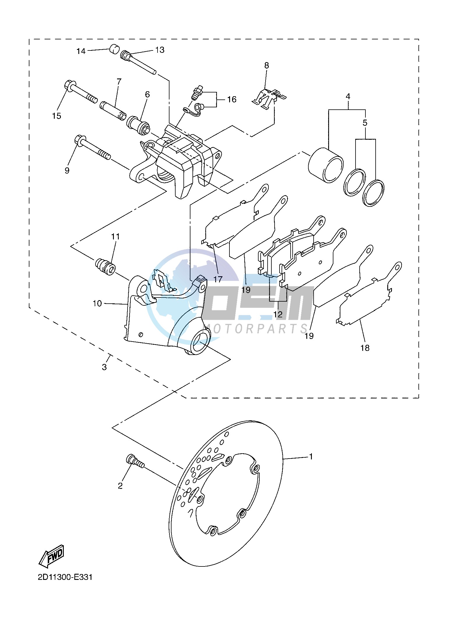 REAR BRAKE CALIPER