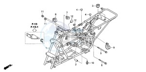 TRX90 SPORTRAX90 drawing FRAME BODY