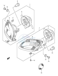 LT-F400 (P3-P28) drawing HEADLAMP (MODEL K5)