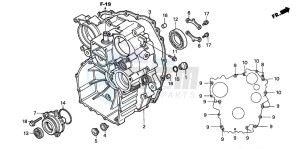 GL1500CD drawing REAR CASE