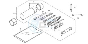 TRX350TE FOURTRAX 350 ES drawing TOOLS