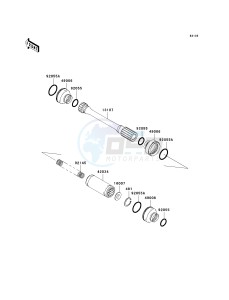 KVF 750 E [BRUTE FORCE 750 4X4I NRA OUTDOORS] (E8F-E9FA) E9F drawing DRIVE SHAFT-PROPELLER