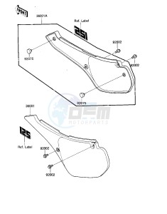 KX 250 D [KX250] (D1) [KX250] drawing SIDE COVERS