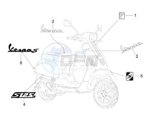 S 125 4T E3 drawing Plates - Emblems