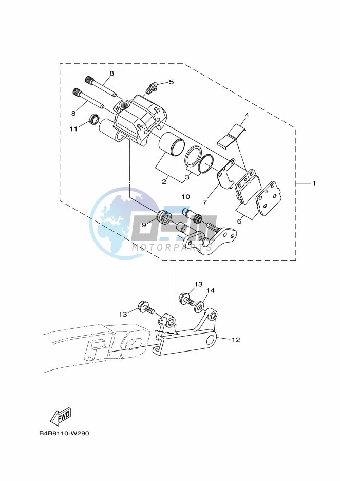 REAR BRAKE CALIPER