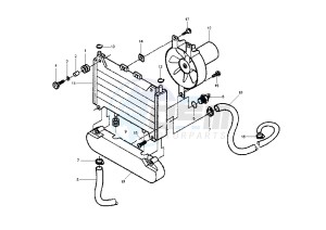 X9 EVOLUTION 125 drawing Water cooler