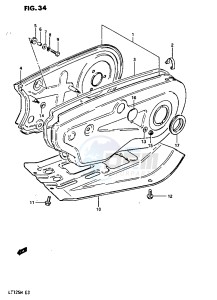 LT125 (E3) drawing CHAIN CASE