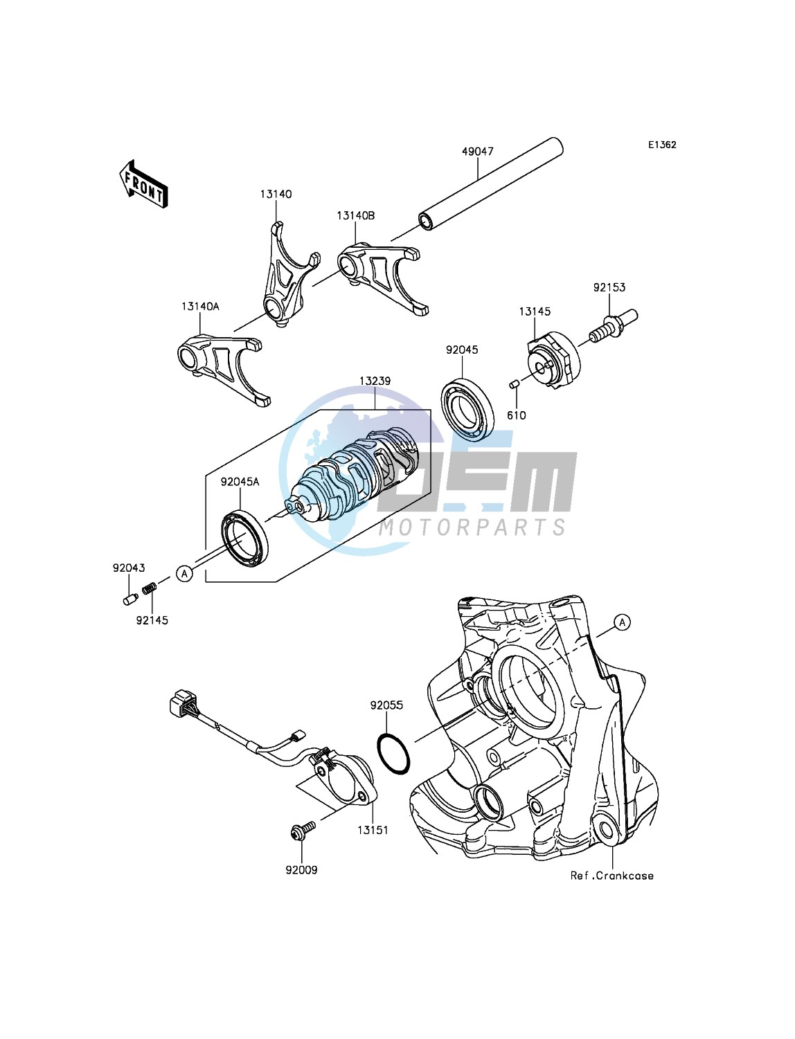 Gear Change Drum/Shift Fork(s)