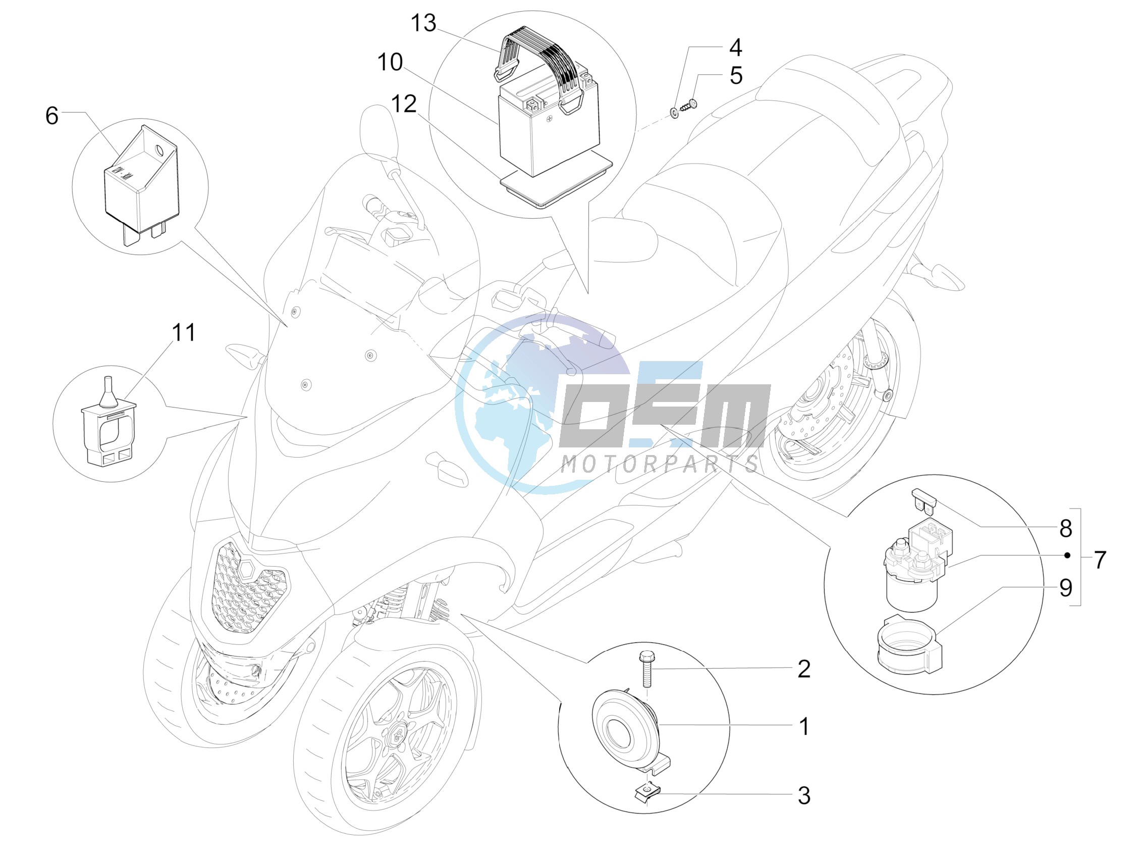 Remote control switches - Battery - Horn