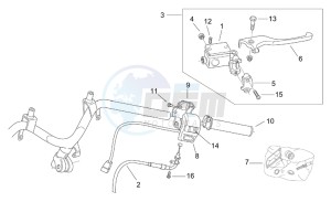 Scarabeo 50 2t (eng. Minarelli) drawing RH controls