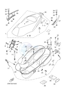 YPR125R XMAX 125 EVOLIS 125 (2DM3 2DM3) drawing SEAT