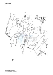 GSR600 (E2) drawing FUEL TANK SIDE COVER (MODEL K8)