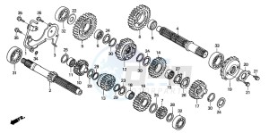 XL650V TRANSALP drawing TRANSMISSION