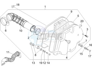 GTS 250 ABS UK drawing Air filter