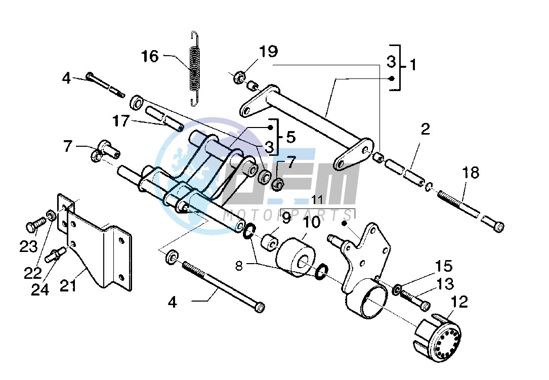 Swinging arm