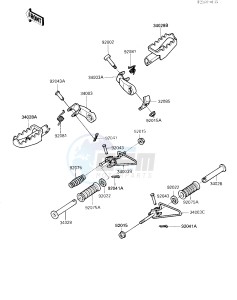 KL 250 D [KLR250] (D2-D3) [KLR250] drawing FOOTRESTS