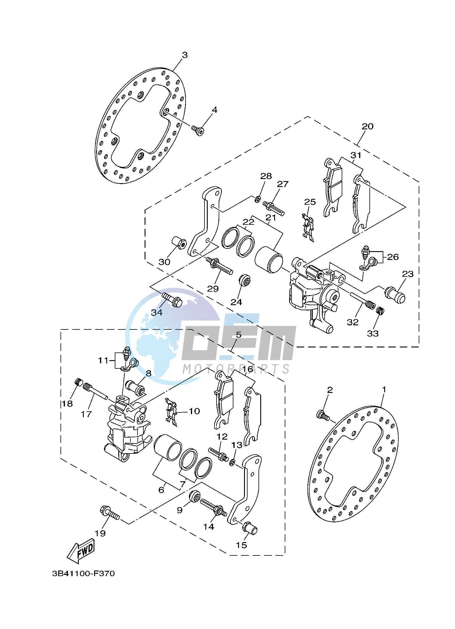 REAR BRAKE CALIPER